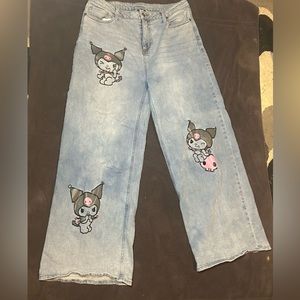 Kuromi wide leg jeans
